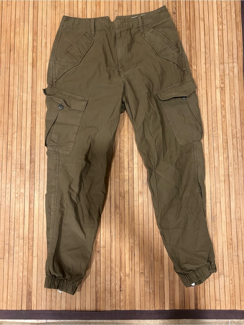 Rag and Bone Men's Sz 28 Casual Rustic Rugged Army Green Cargo Joggers